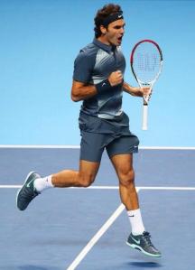 Roger Federer during his match against Del Potro 